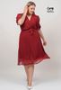Picture of CURVY GIRL CHIFFON ELEGANT  DRESS